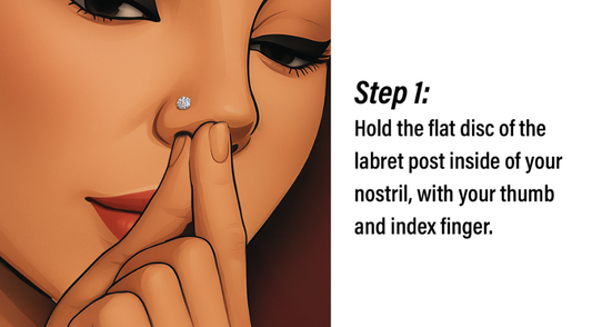 How to Remove a Threadless Labret Nose Stud?