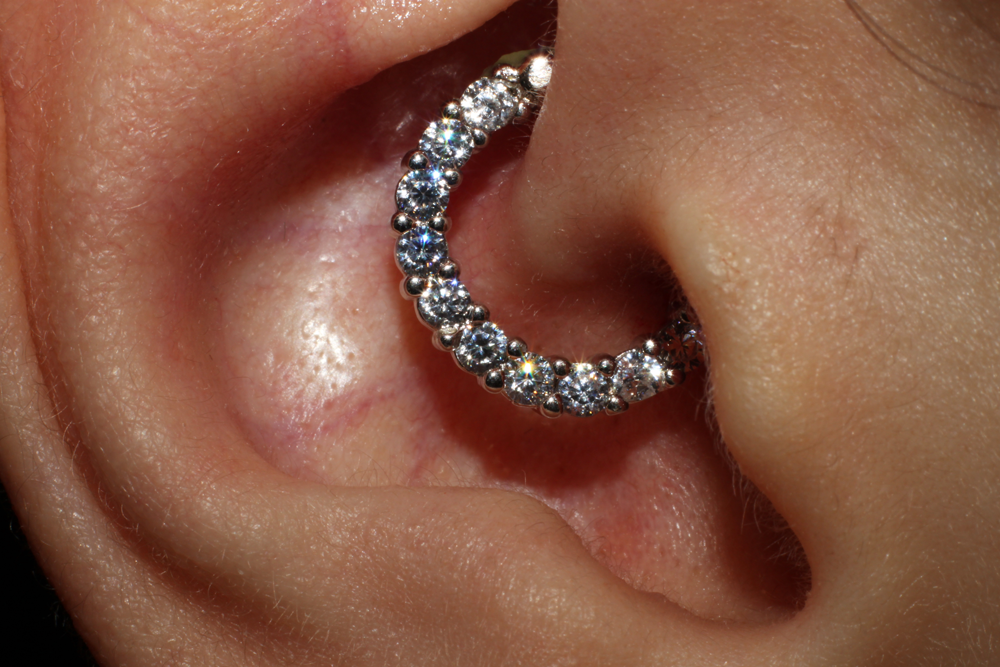 daith piercing in an ear