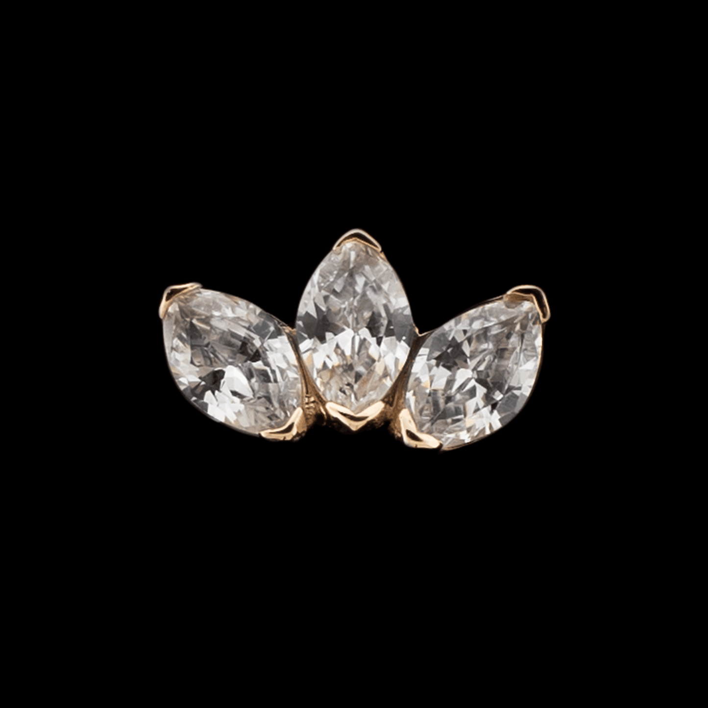 Aria - 14KT Gold Threadless End - Pierced Addiction