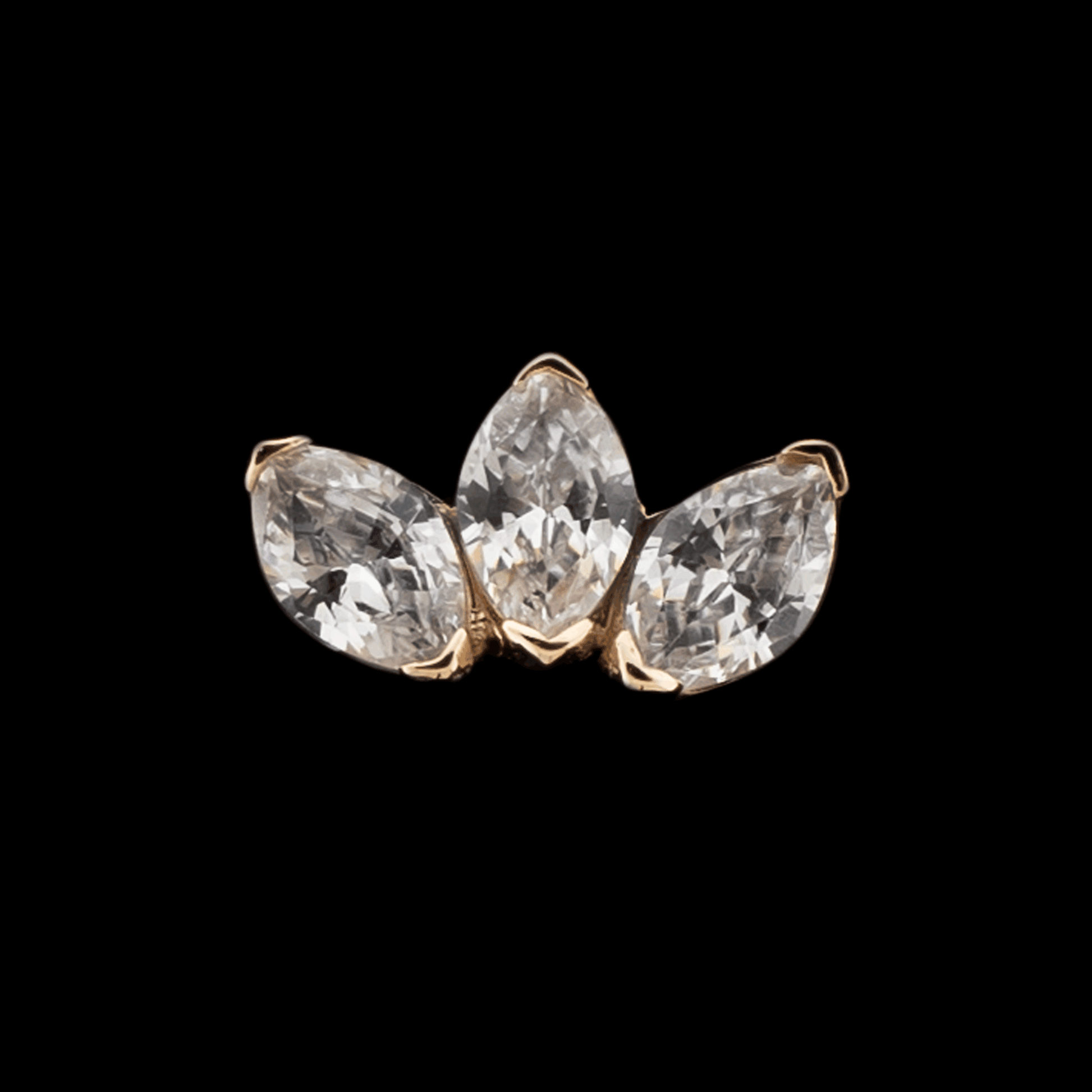 Aria - 14KT Gold Threadless End - Pierced Addiction