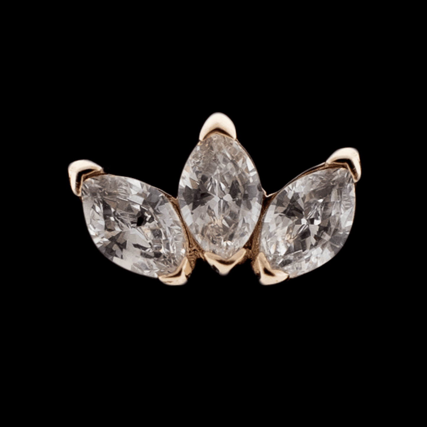 Aria - 14KT Gold Threadless End - Pierced Addiction