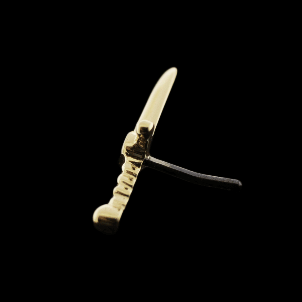 Siren's Fang - 14KT Gold Threadless End - Pierced Addiction