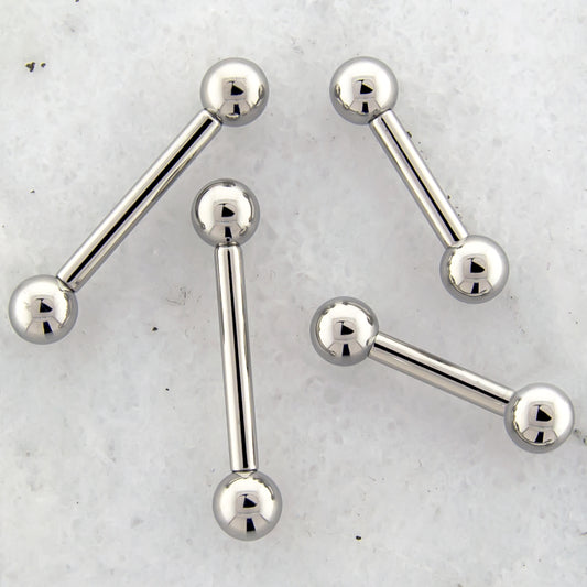 Steel 10G Internally Threaded Straight Barbells - Pierced Addiction