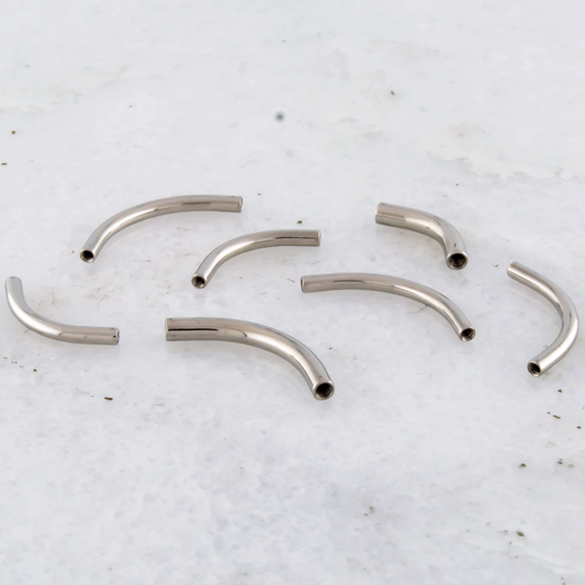 Steel 14G Internally Threaded Curved Barbell Post - Pierced Addiction