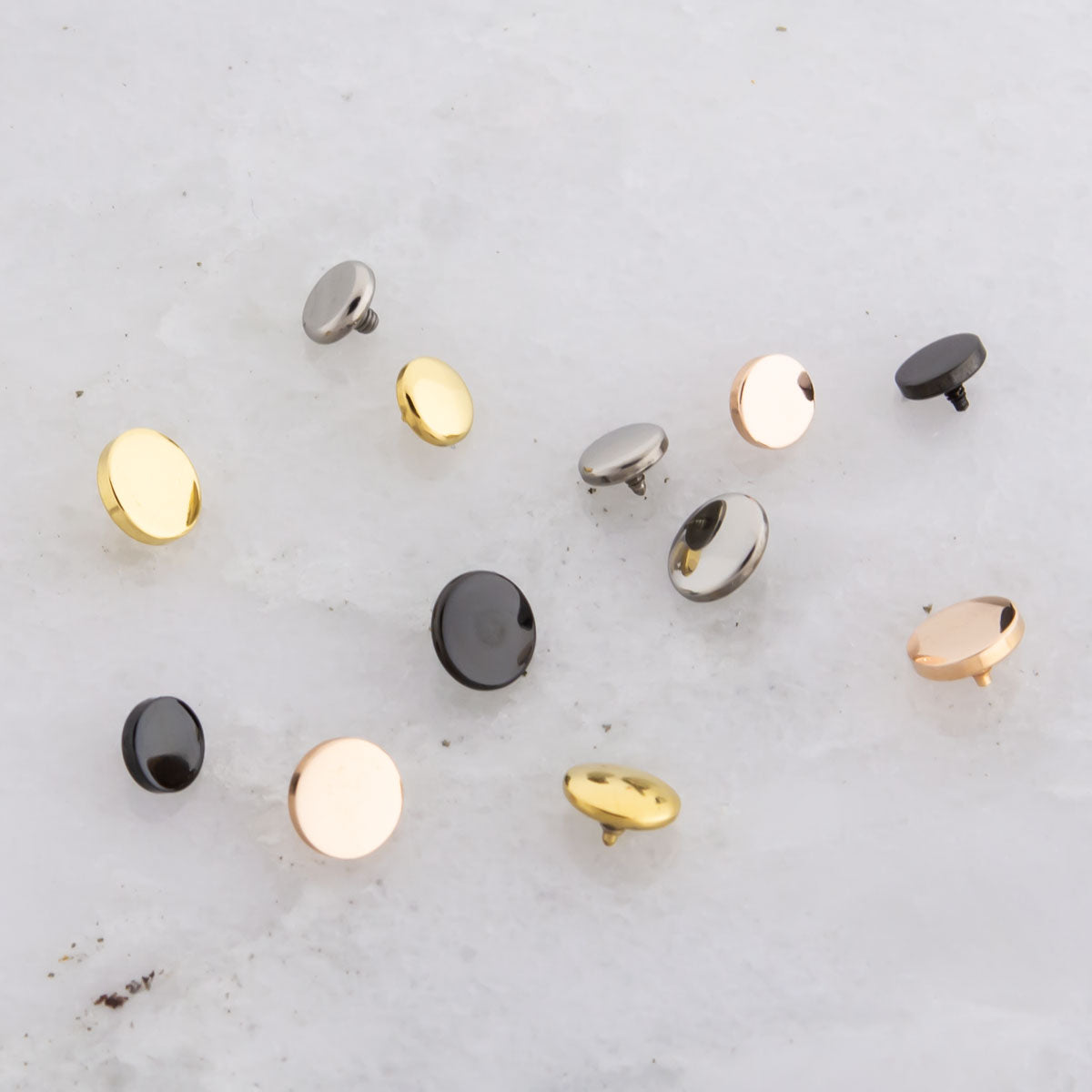 14G Steel Internally Threaded PVD Coated Plain Disc - Pierced Addiction