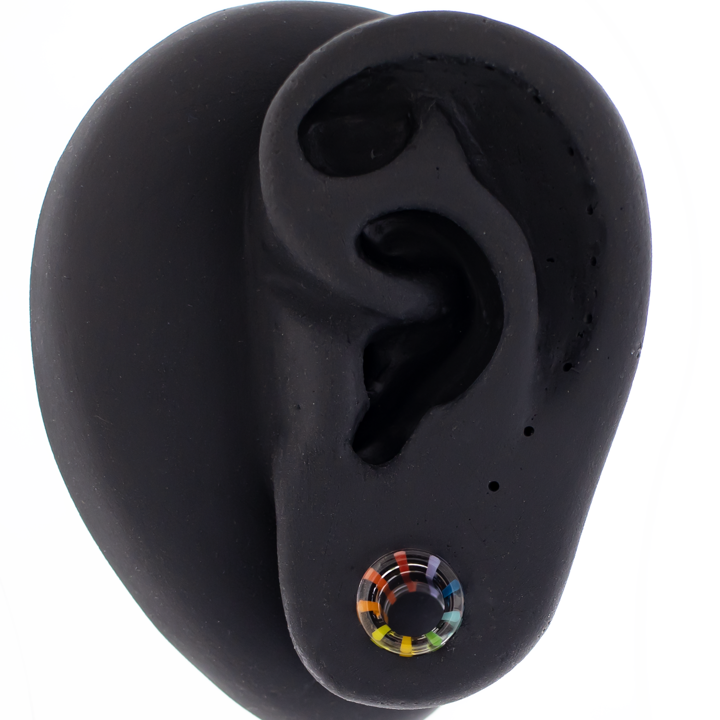 Pair Over The Rainbow Borosilicate Glass Single Flare Tunnel - Pierced Addiction