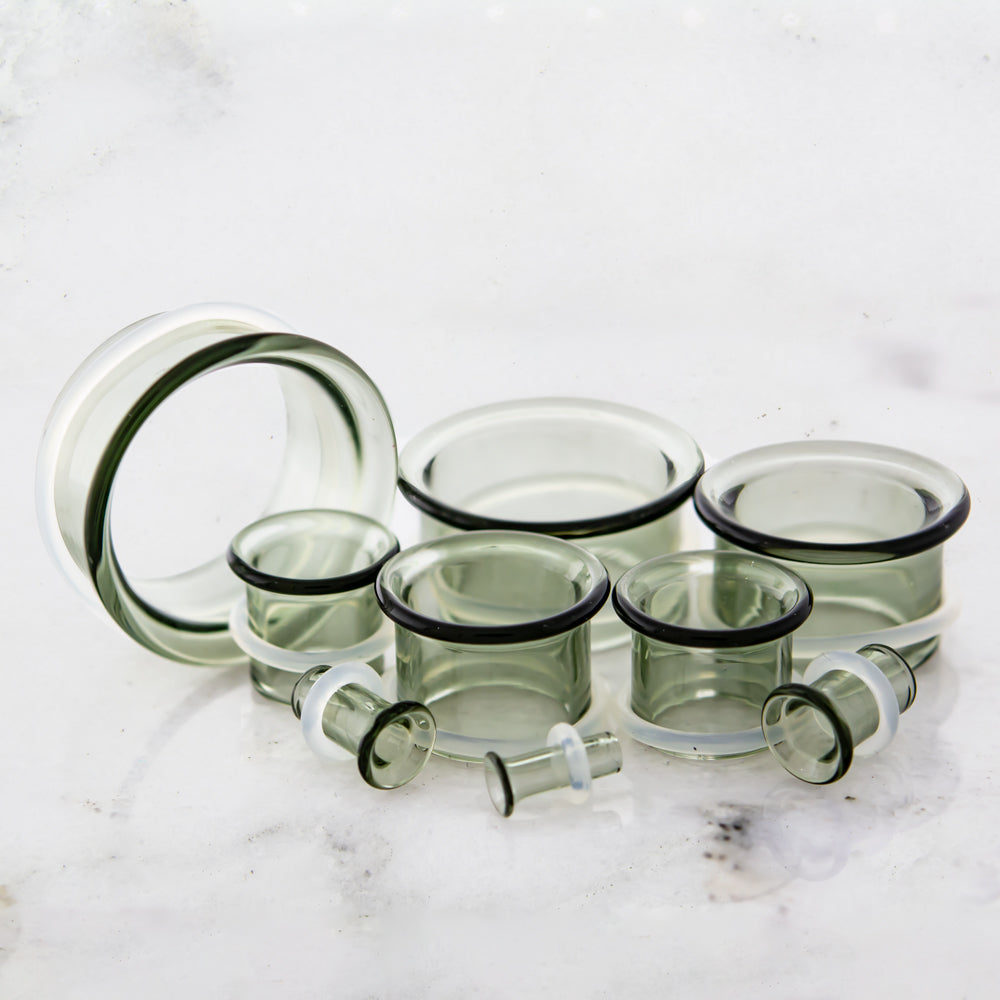 Pair Single Flare Borosilicate Glass Smoke Tunnel - Pierced Addiction