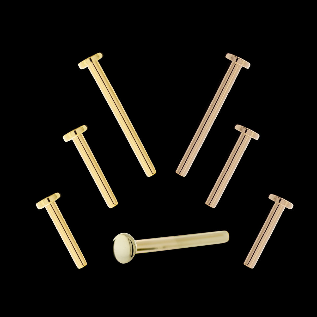 14Kt Gold Threadless Labret Posts - Khrysos Jewelry