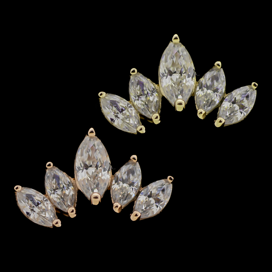 Zephara - 14Kt Gold Threadless End - Pierced Addiction