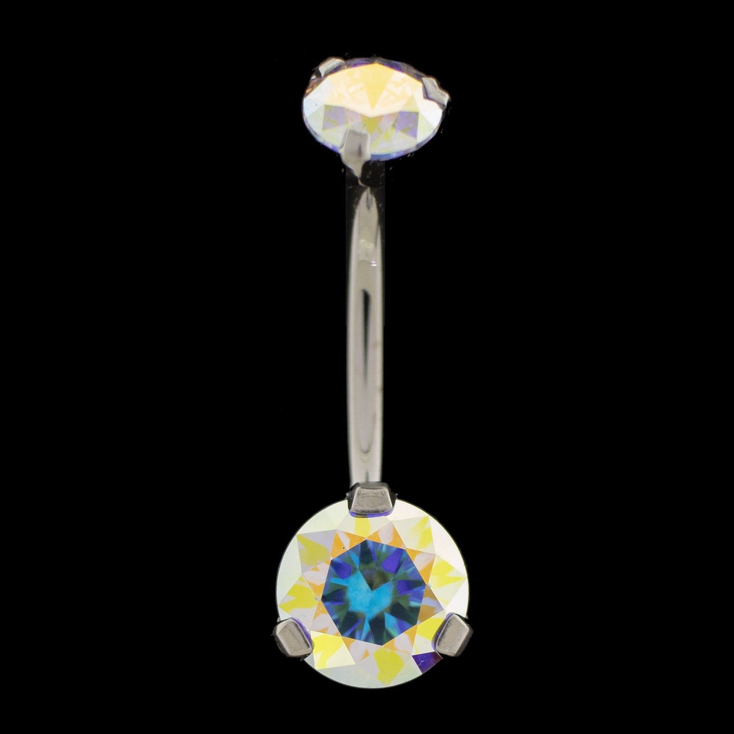 Prong Set Premium Zirconia Navel Ring - Pierced Addiction