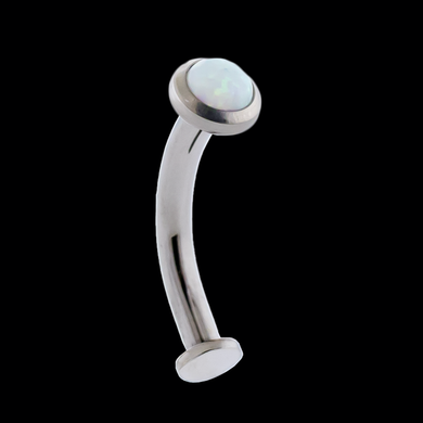 Titanium Internally Threaded Floating Navel w/ Opal Disc