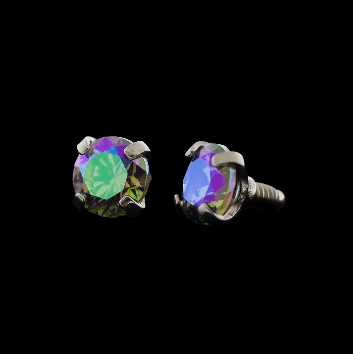 16G/18G Prong Set Round Premium Zirconia (Internal) - Pierced Addiction