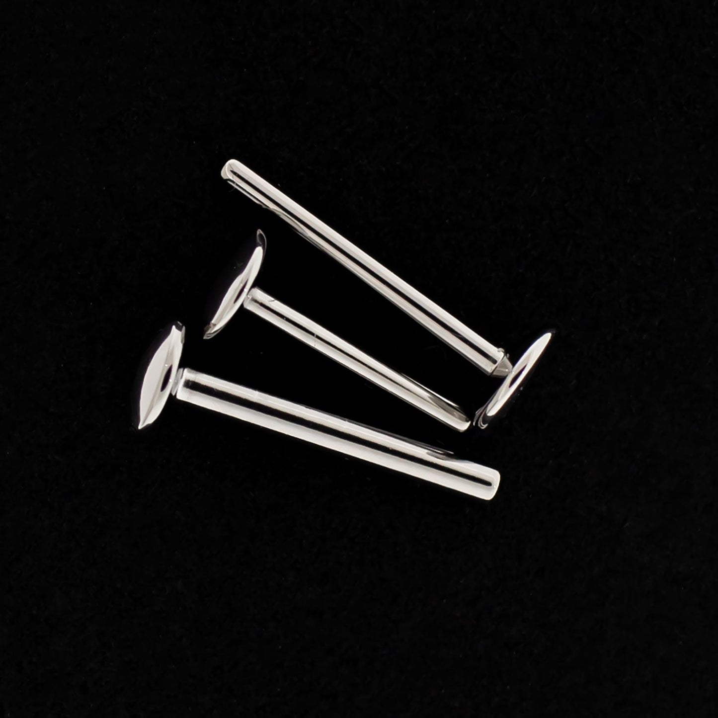 16G Titanium Internally Threaded Labret Post - Khrysos Jewelry