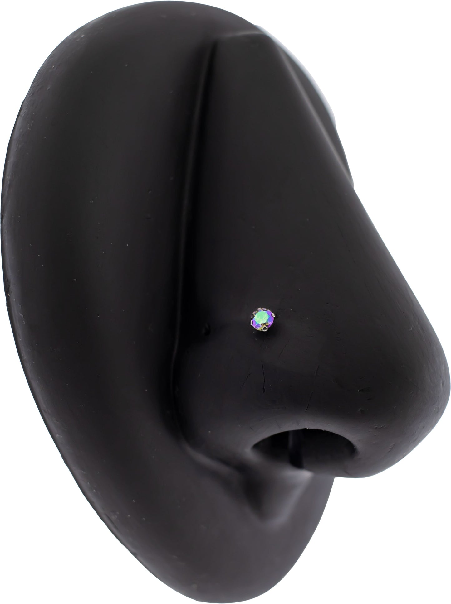 Prong Set Round Cut Premium Zirconia Threadless End - Pierced Addiction