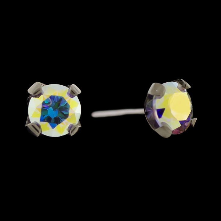 Prong Set Round Cut Premium Zirconia Threadless End - Pierced Addiction