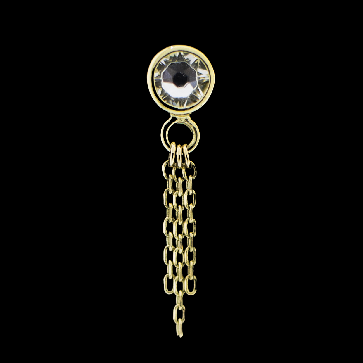 Zara - 14Kt Gold Threadless End - Pierced Addiction