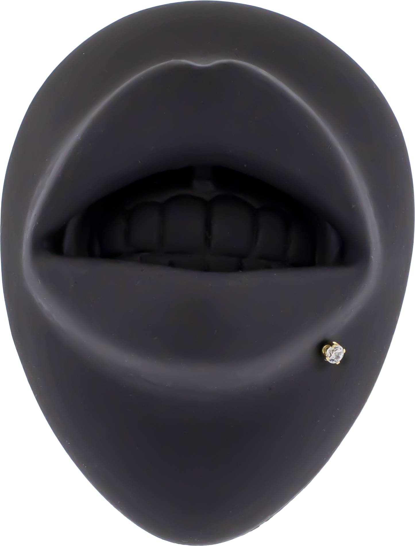 Zarela – 14kt Gold Flat Back Prong-Set Zirconia - Pierced Addiction