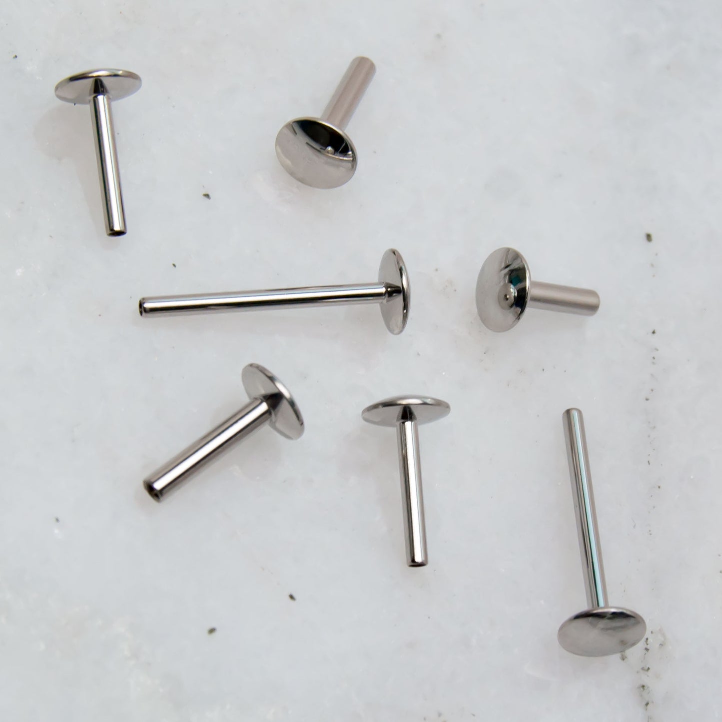 18G Steel Internally Threaded Labret Post - Pierced Addiction