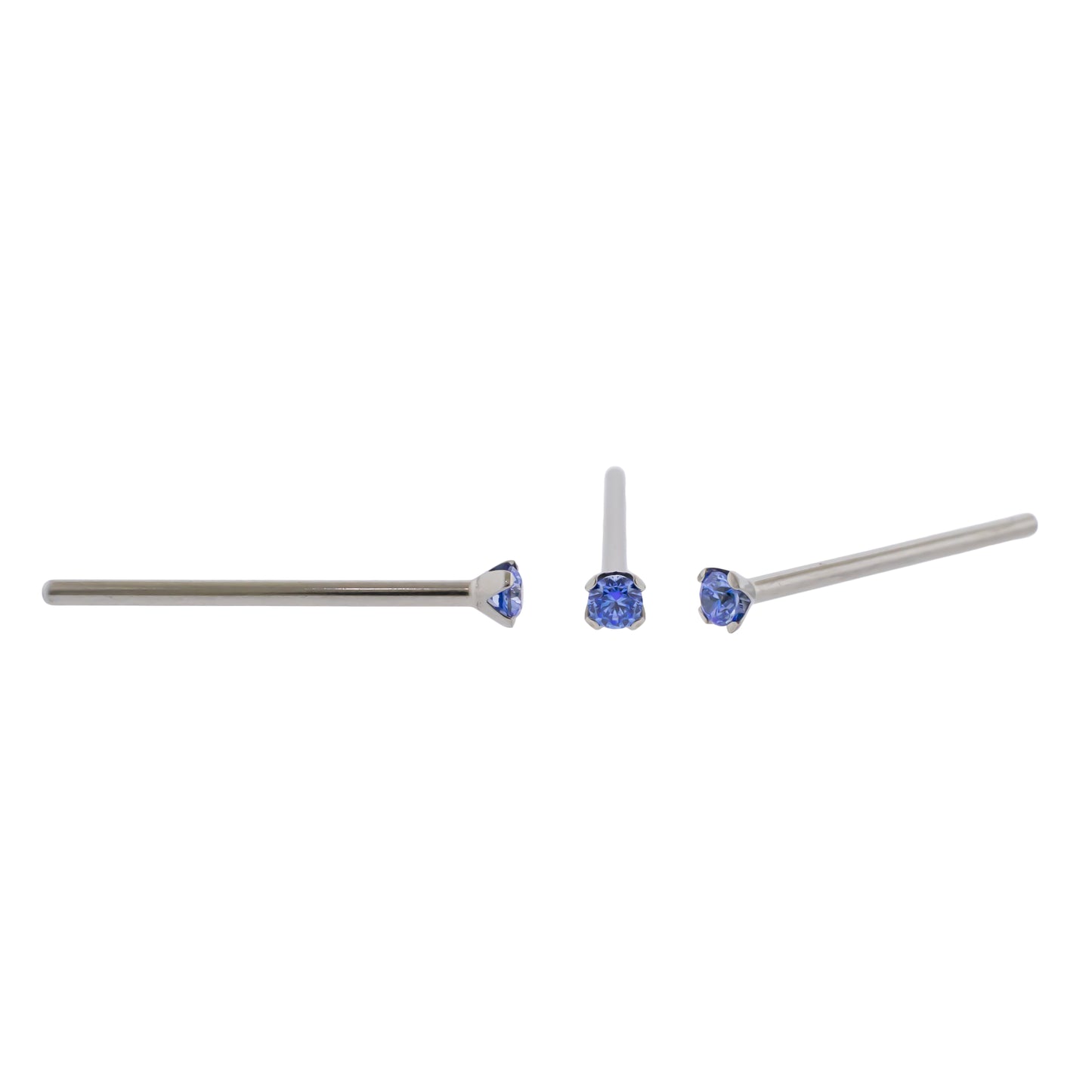Steel Prong Set Nose Pin With Premium Zirconia - Pierced Addiction