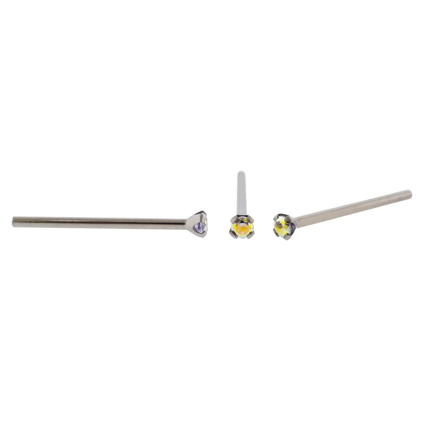 Steel Prong Set Nose Pin With Premium Zirconia - Pierced Addiction