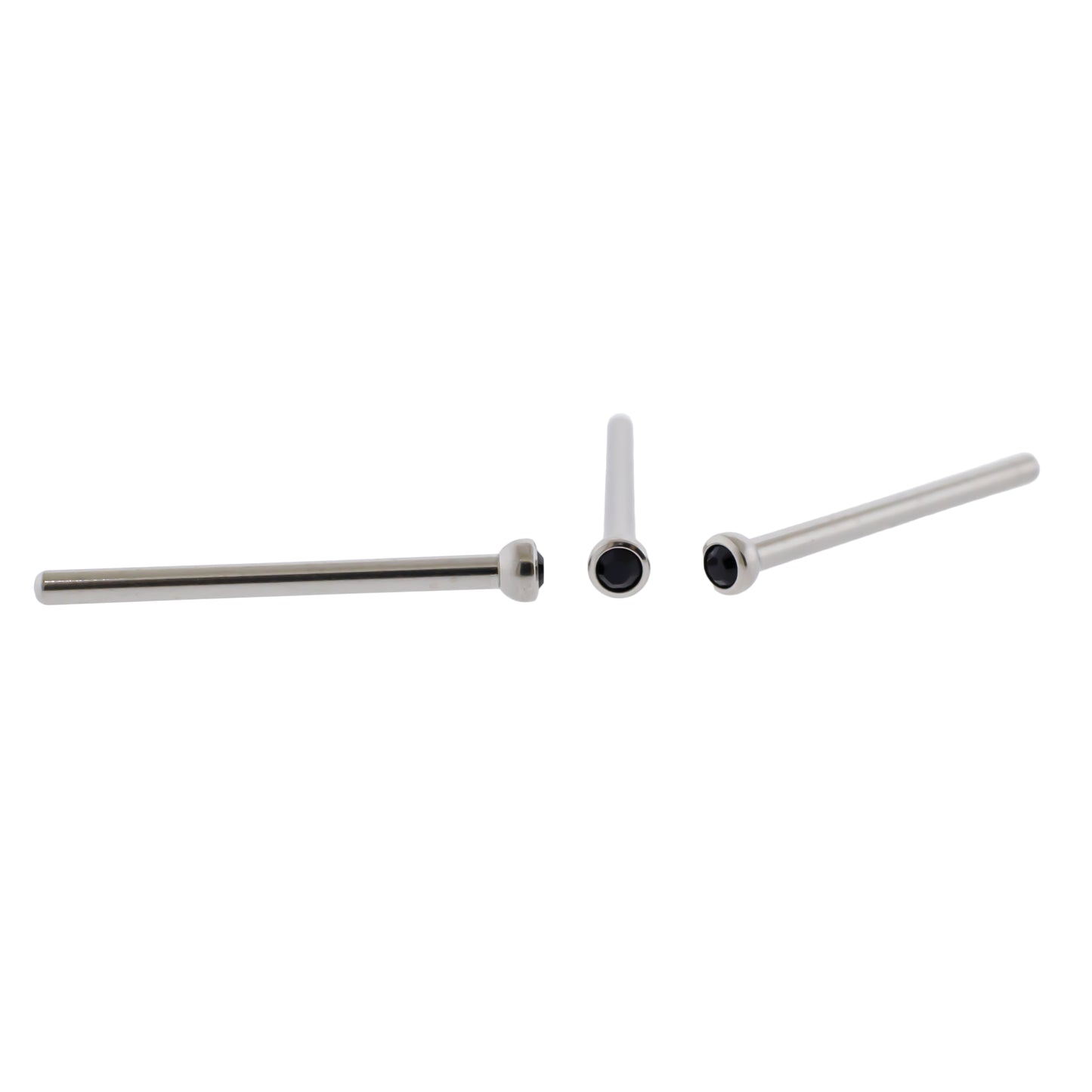 Steel Bezel Set Nose Pin With Premium Crystals - Pierced Addiction