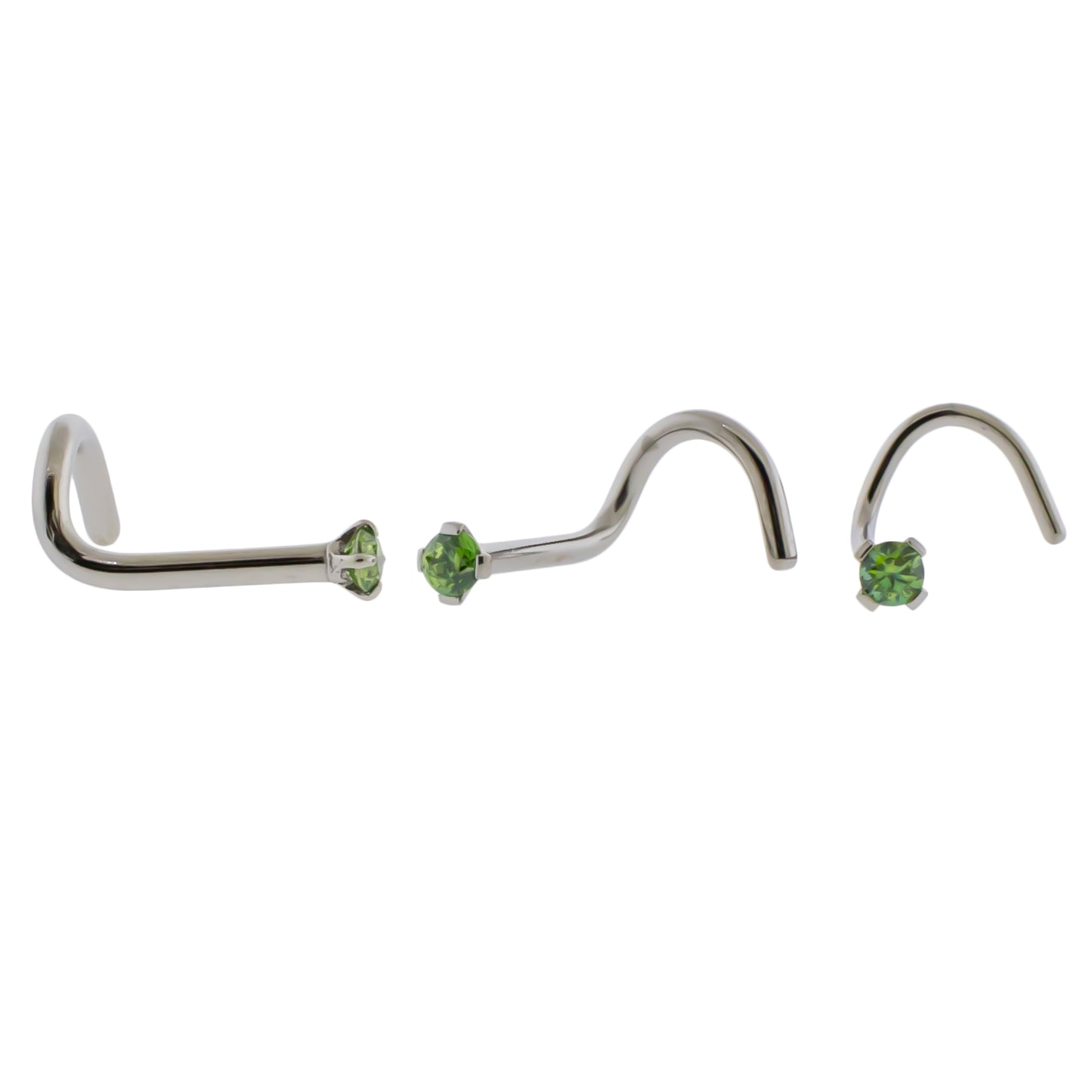 Steel Prong Set Nose Screw With Premium Zirconia - Pierced Addiction