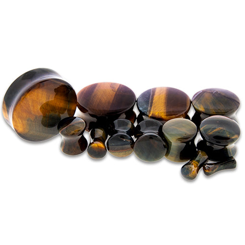 Blue Tiger's Eye Stone Plugs - Pierced Addiction