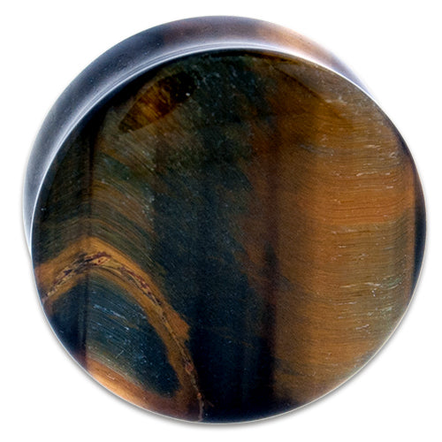 Blue Tiger's Eye Stone Plugs - Pierced Addiction