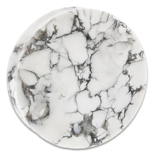 White Howlite Stone Plugs - Pierced Addiction