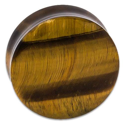 Tiger's Eye Stone Plugs - Pierced Addiction