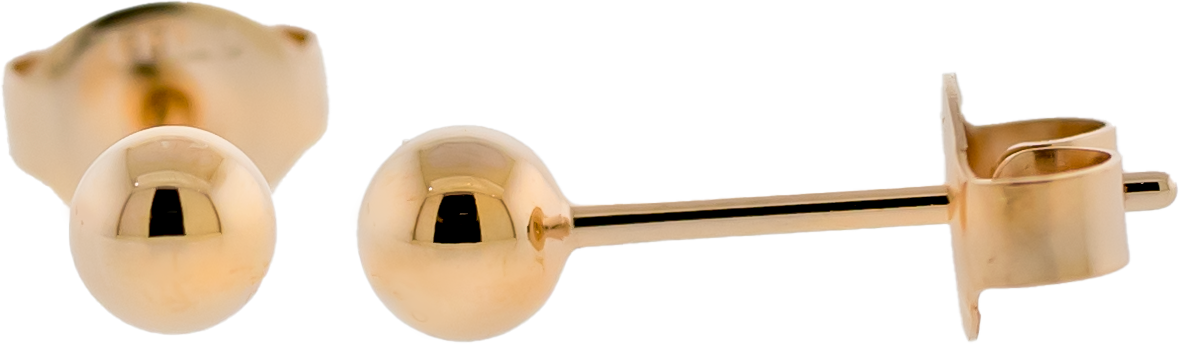 Steel Plain Ball Earring Studs