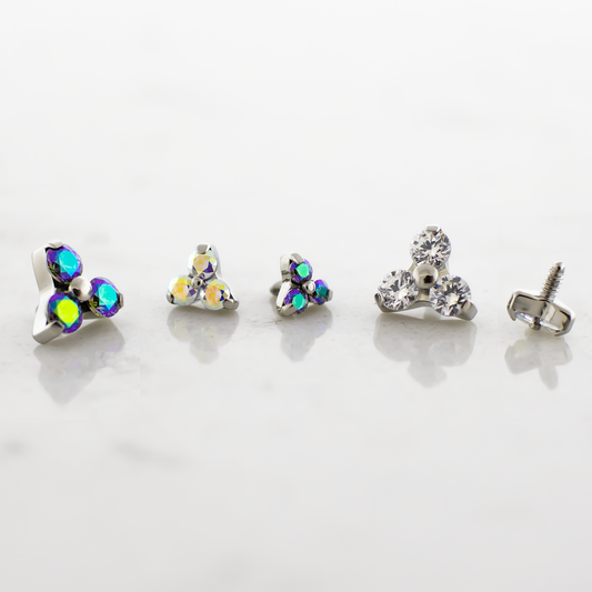 Steel Internally Threaded End - Premium Zirconia Trinity - Pierced Addiction