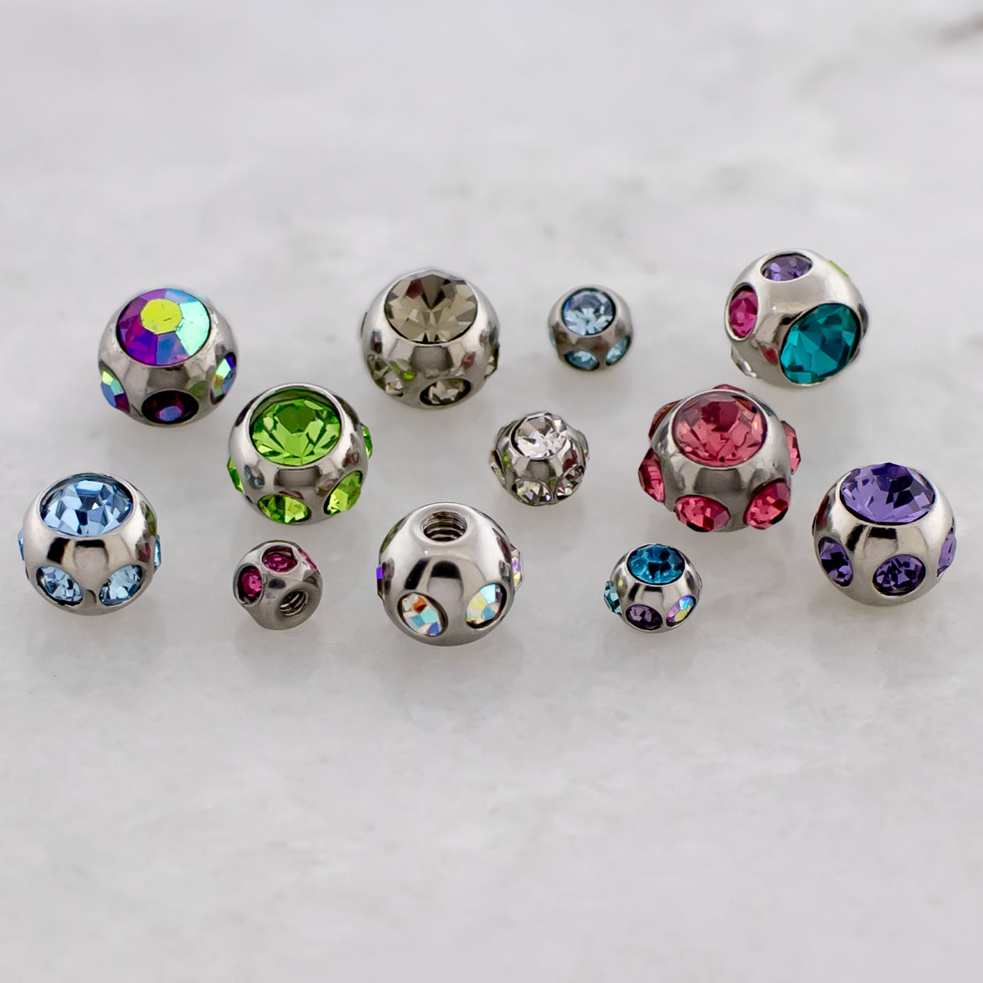 Steel Externally Threaded Satellite Gem Balls