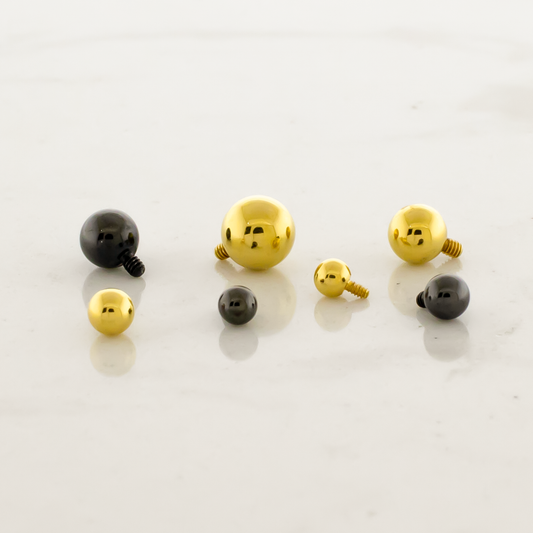 Steel Internally Threaded Ball W/ PVD Coating - Pierced Addiction