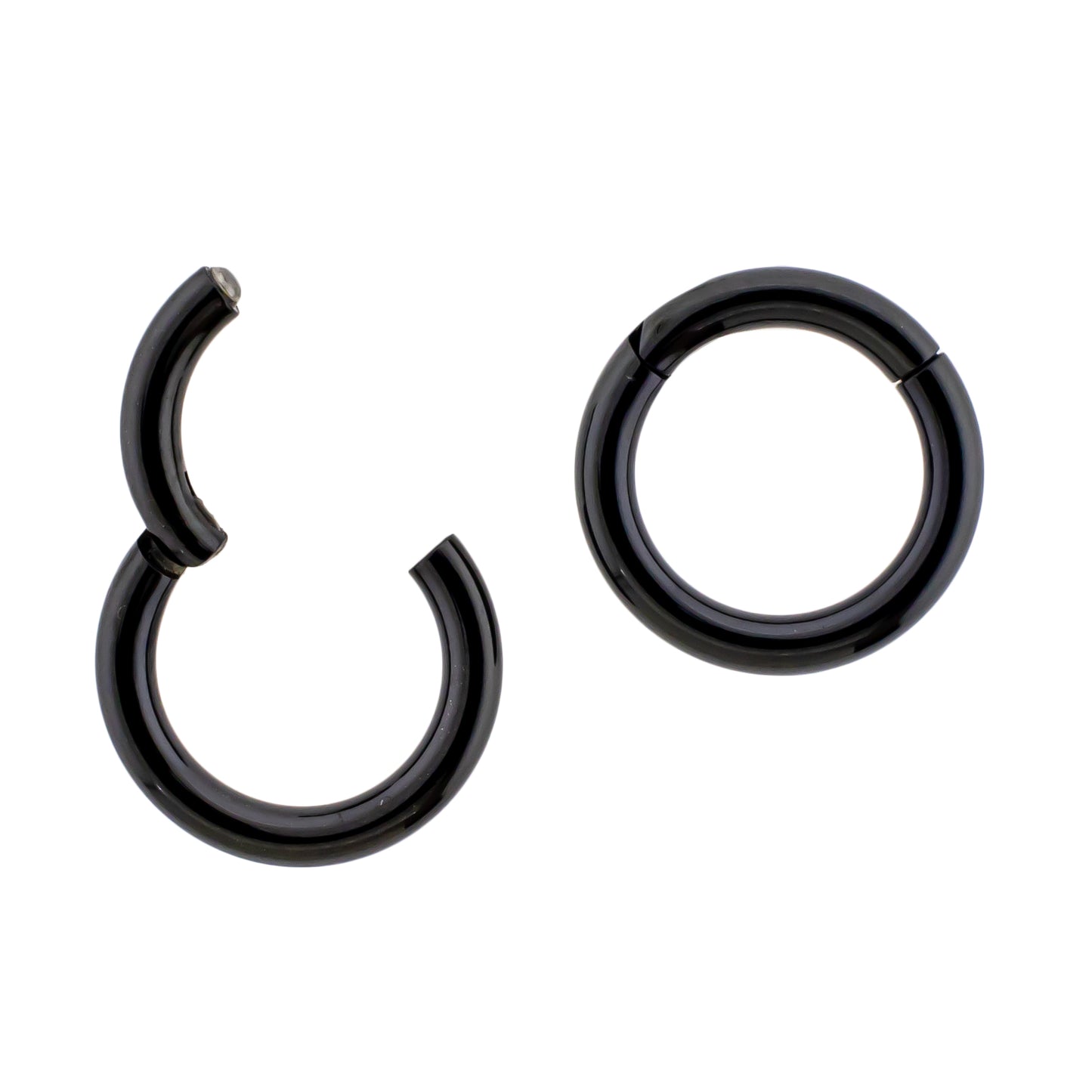 20G - 10G Steel Black PVD Hinged Segment Rings
