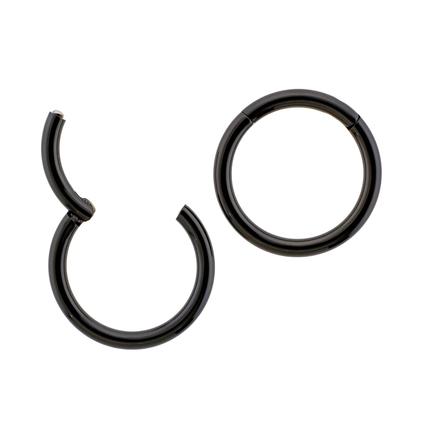 20G - 10G Steel Black PVD Hinged Segment Rings
