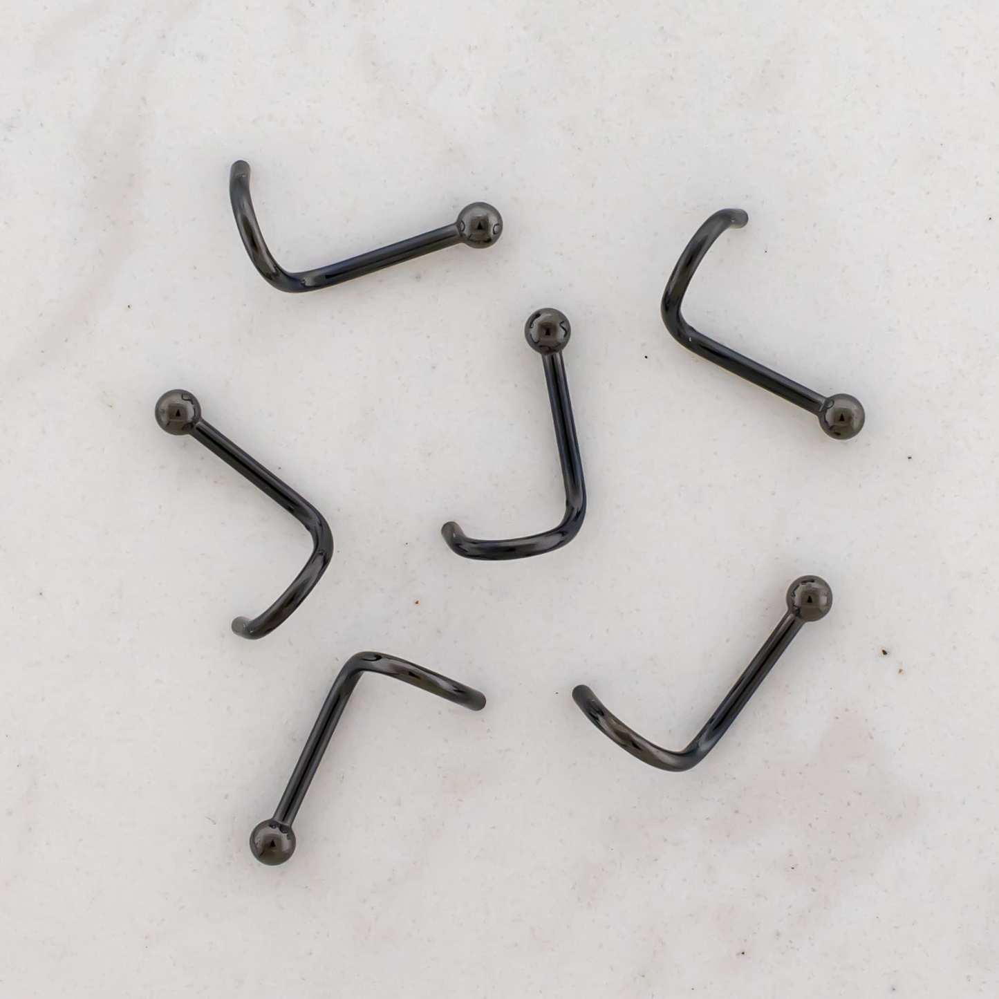 Steel Nose Screw With Black PVD Coating - Pierced Addiction