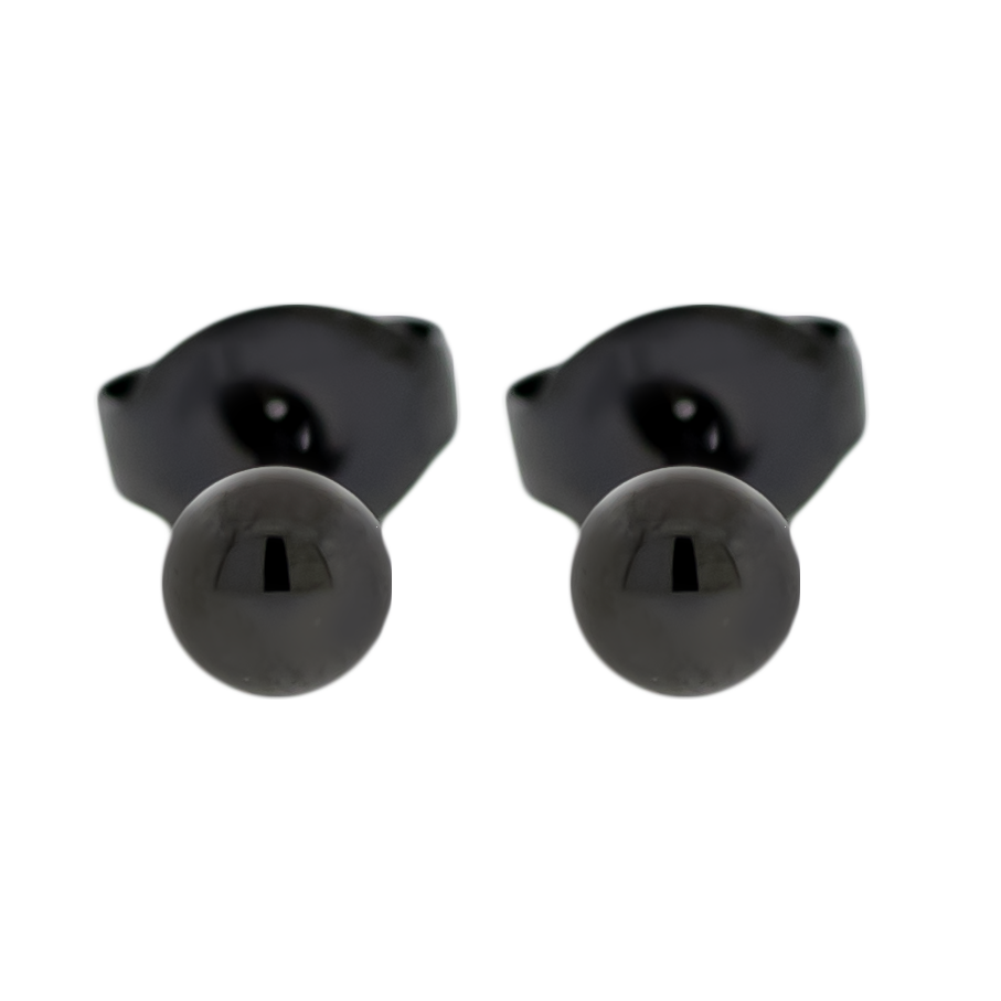 Steel Plain Ball Earring Studs