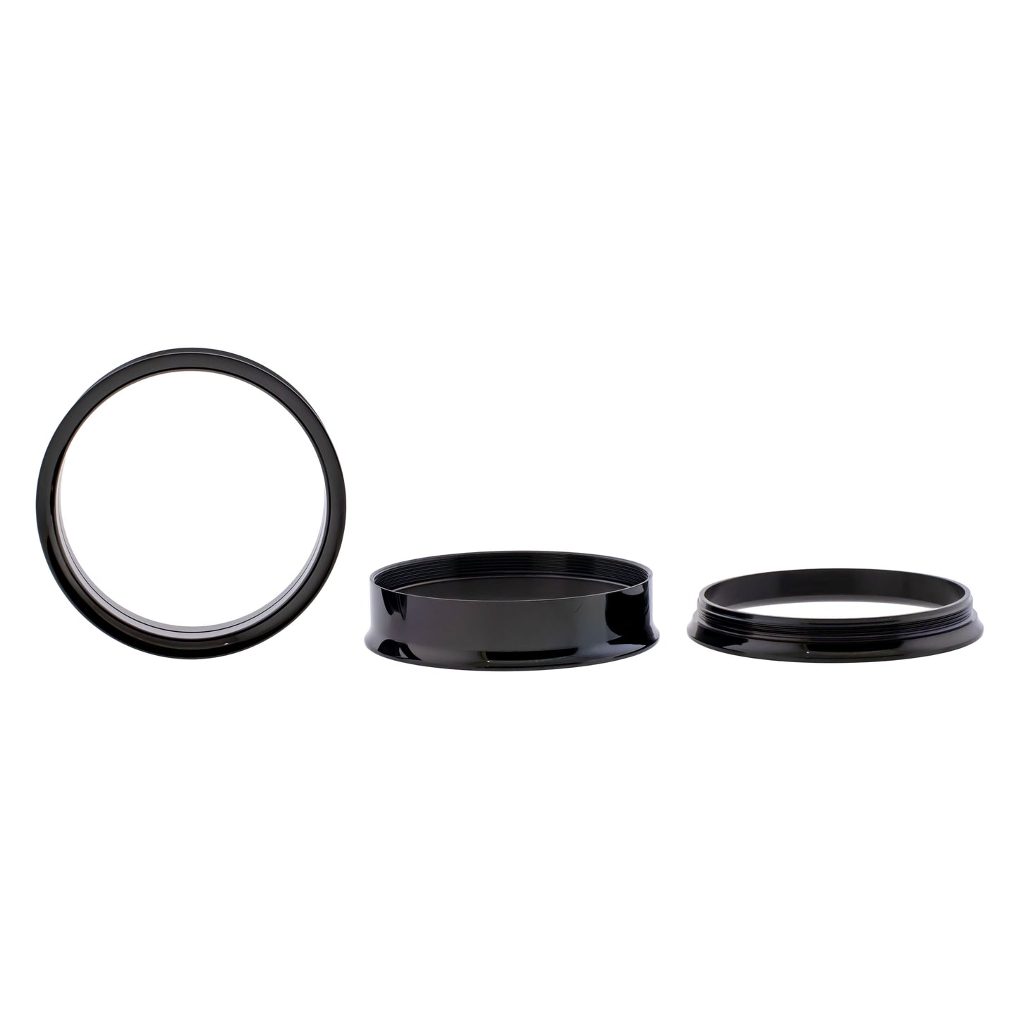 Black Steel Double Flare Tunnels - Internally Threaded - Pierced Addiction