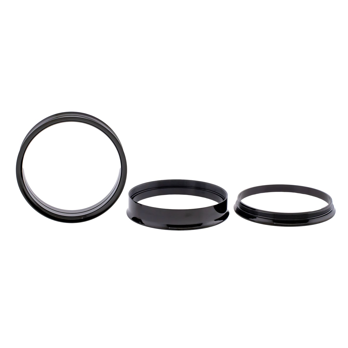 Black Steel Double Flare Tunnels - Internally Threaded - Pierced Addiction