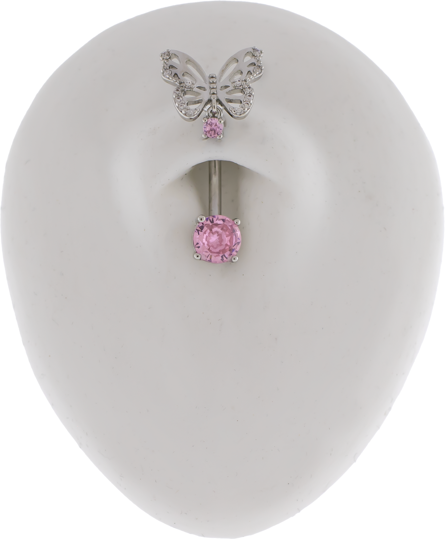 14G Top Gem Butterfly Navel Ring - Pierced Addiction