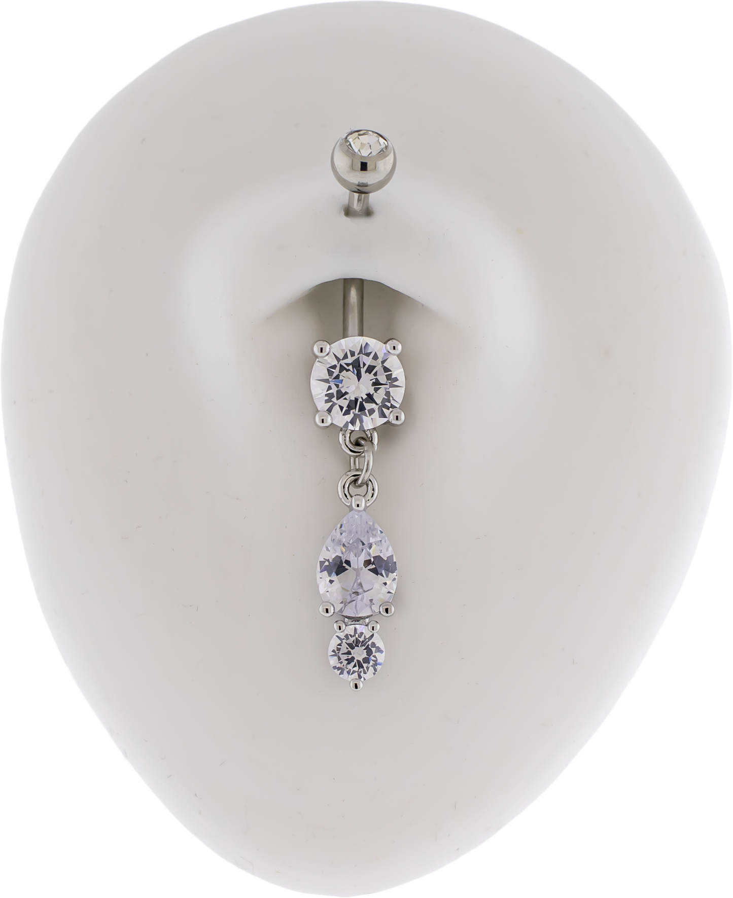 14G Teardrop Cluster Navel Barbell - Pierced Addiction
