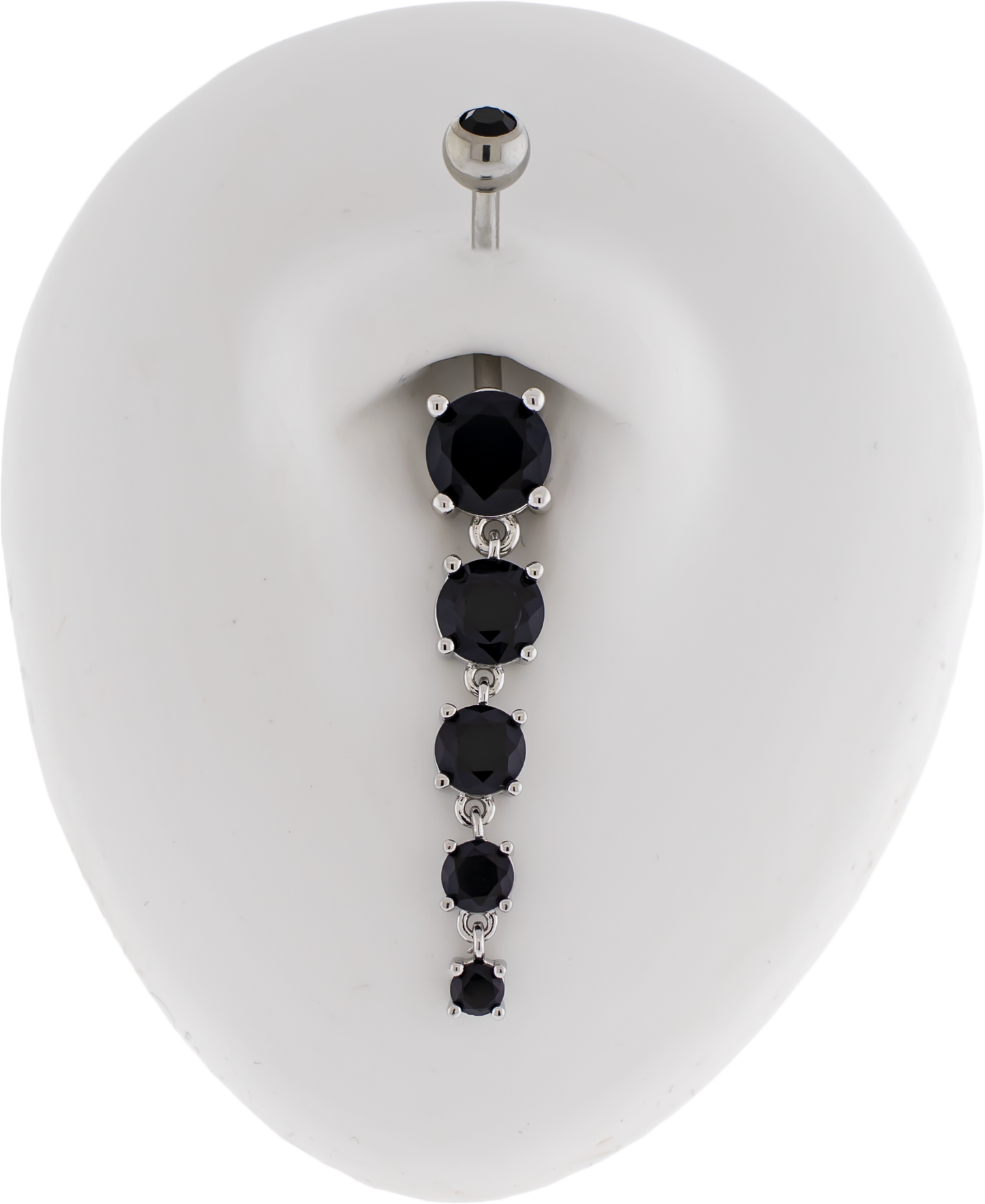 14G Cascading Gems Navel Barbell - Pierced Addiction