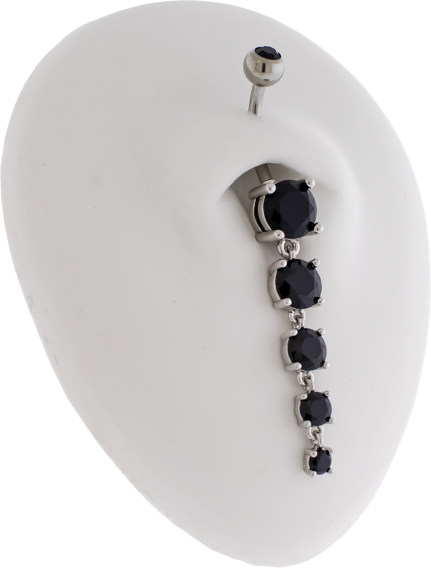14G Cascading Gems Navel Barbell - Pierced Addiction
