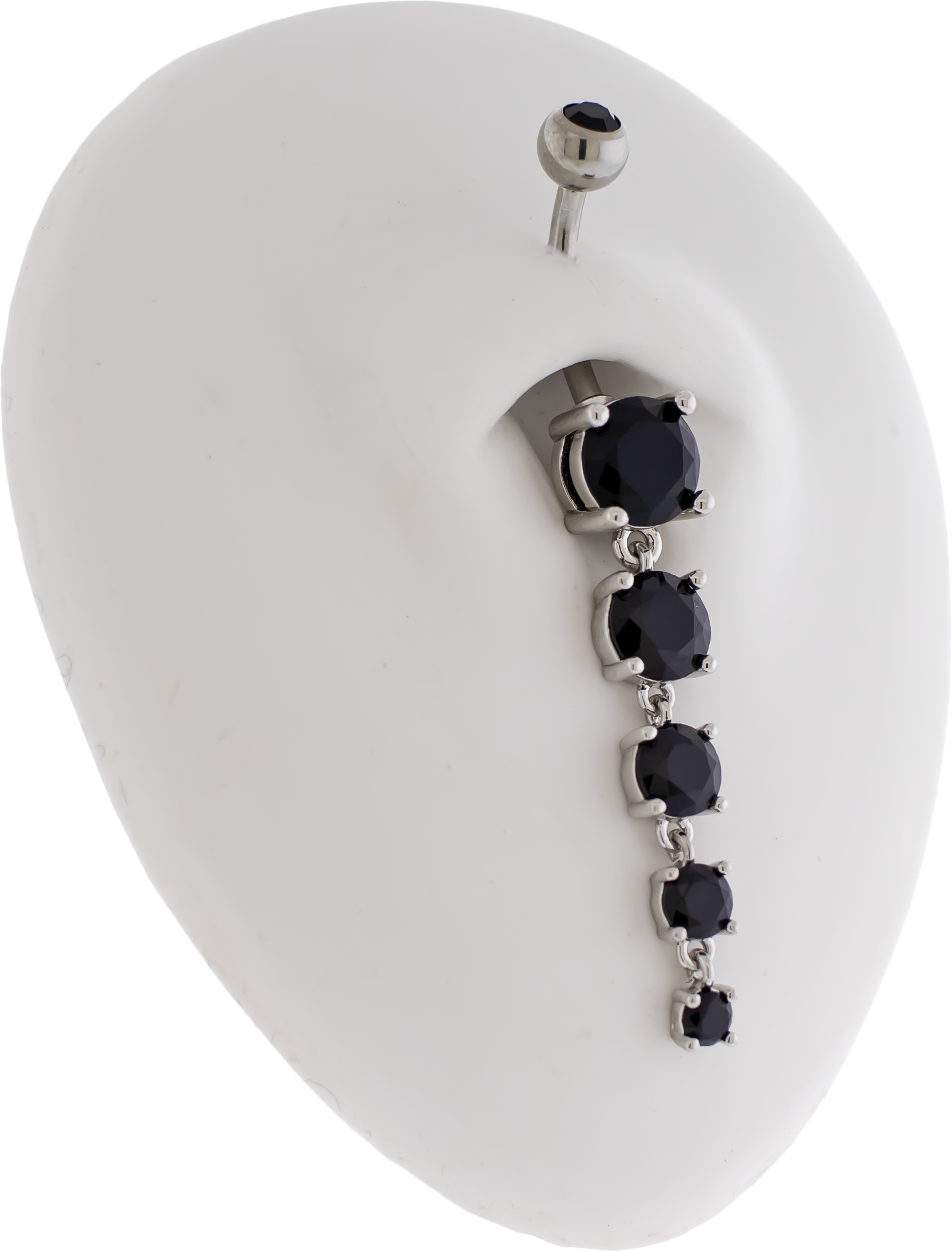 14G Cascading Gems Navel Barbell - Pierced Addiction