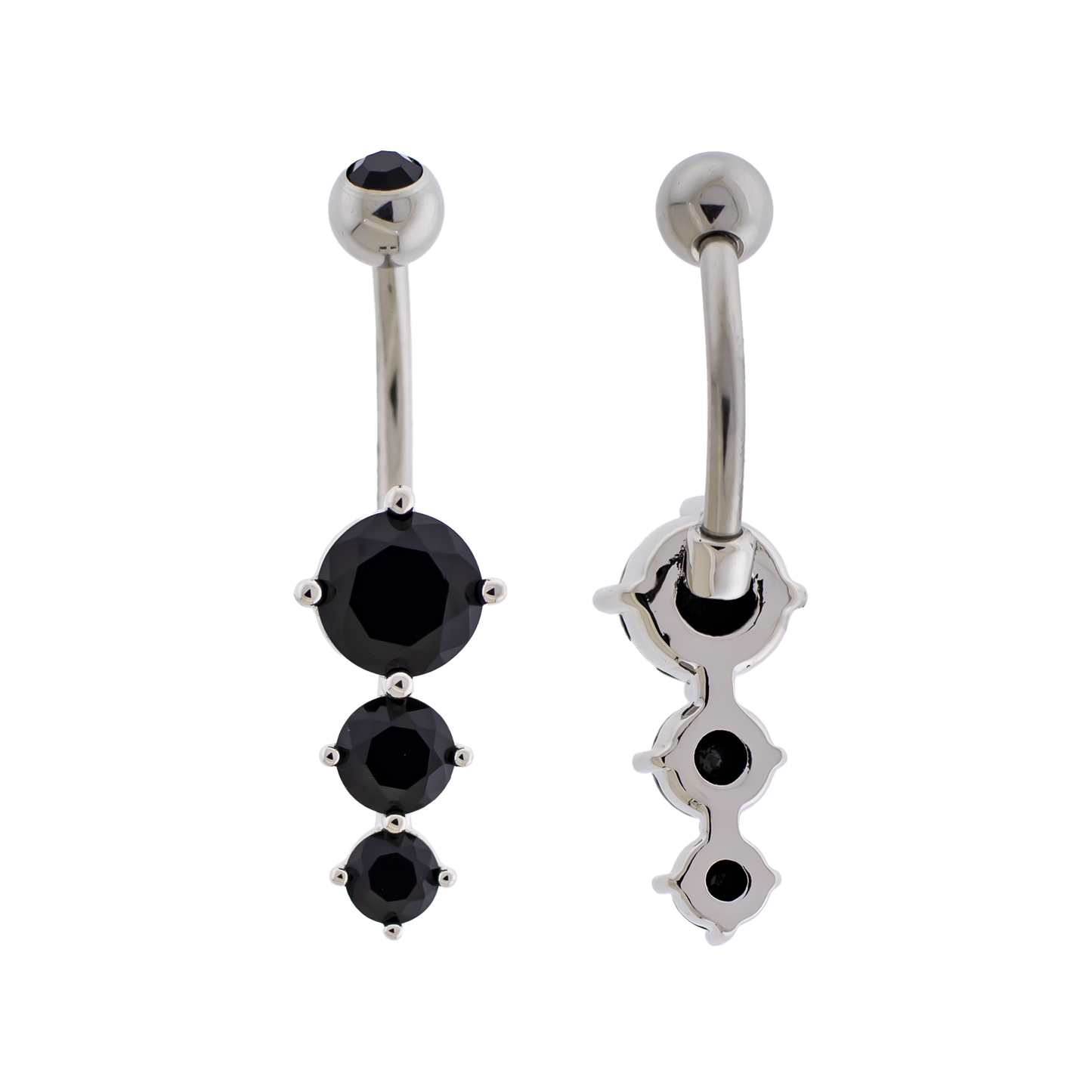 14G Cascading Round Gems Navel Barbell - Pierced Addiction