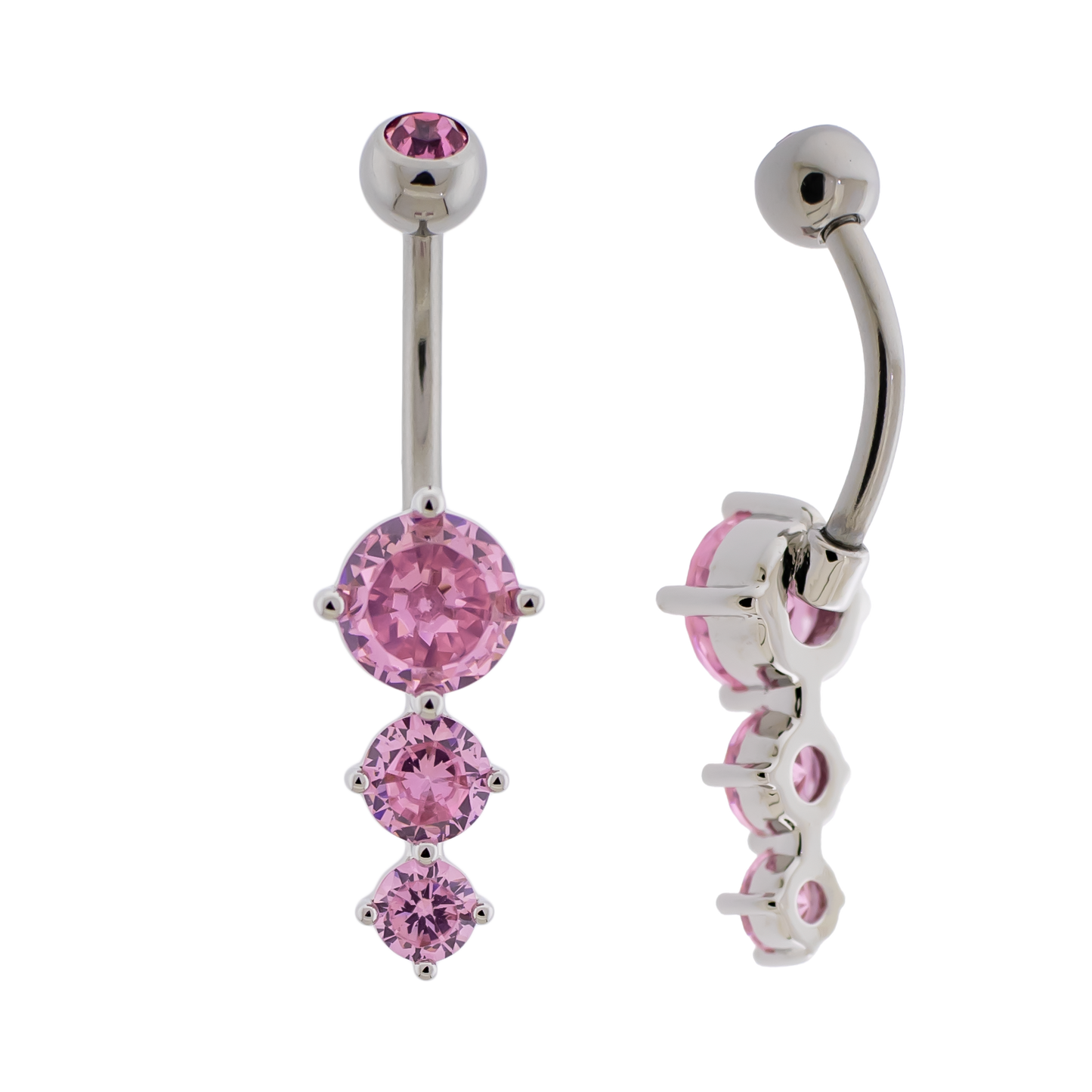 14G Cascading Round Gems Navel Barbell - Pierced Addiction