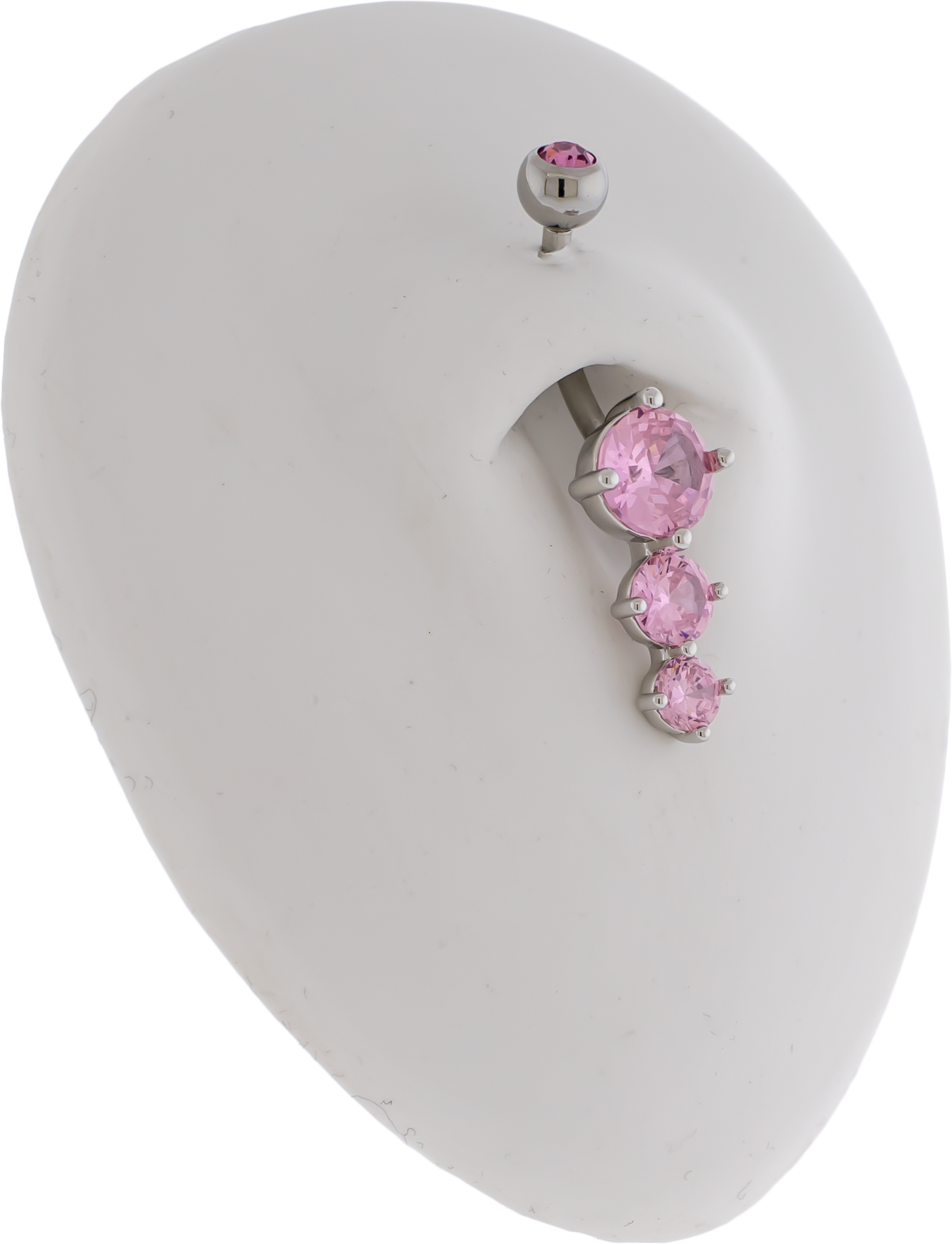 14G Cascading Round Gems Navel Barbell - Pierced Addiction