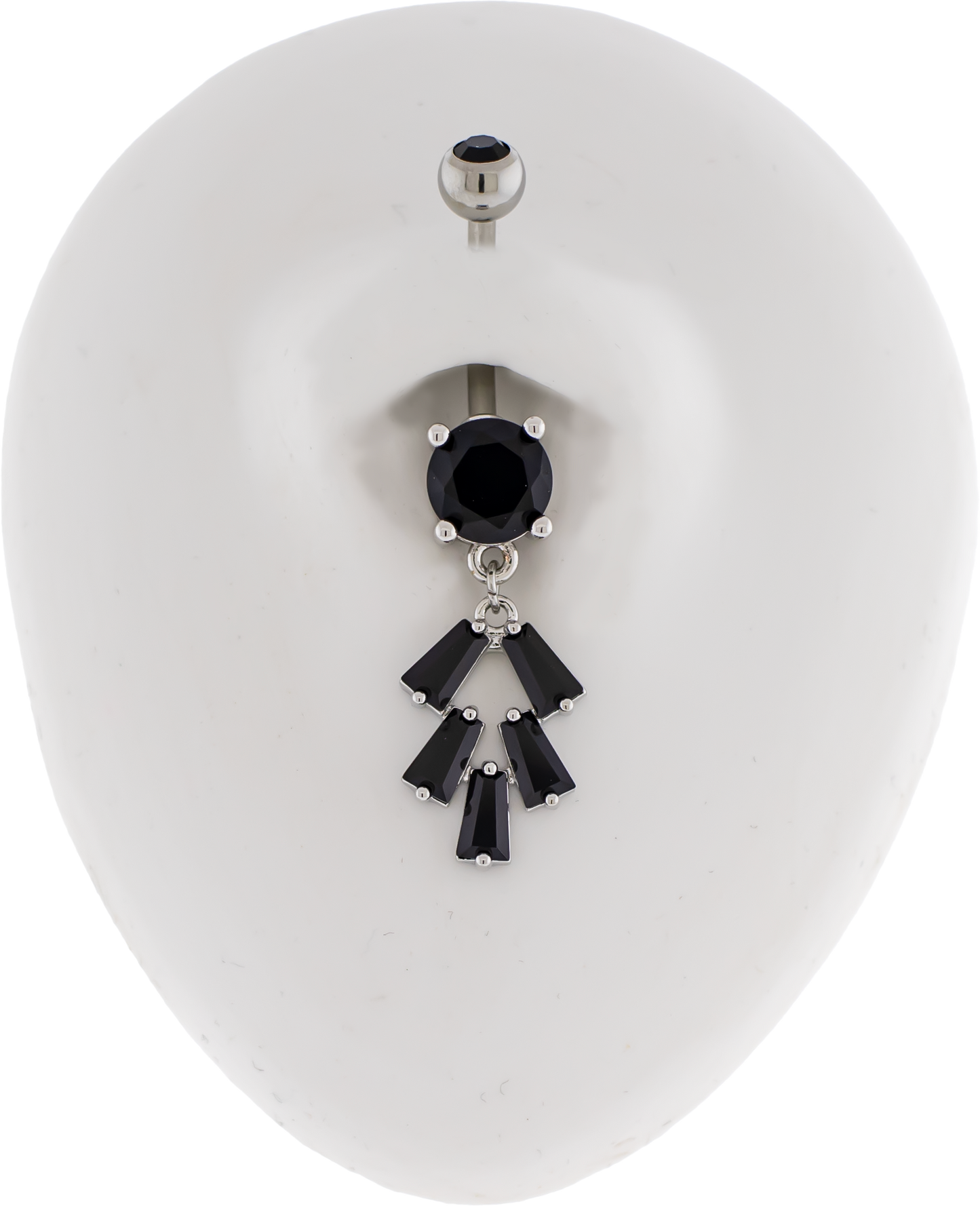 14G Baguette Cluster Navel Barbell - Pierced Addiction