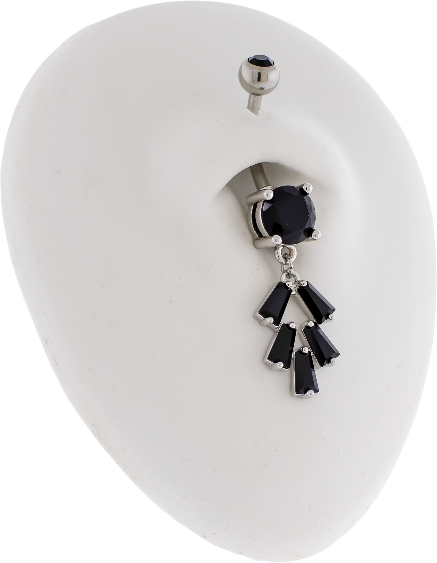 14G Baguette Cluster Navel Barbell - Pierced Addiction